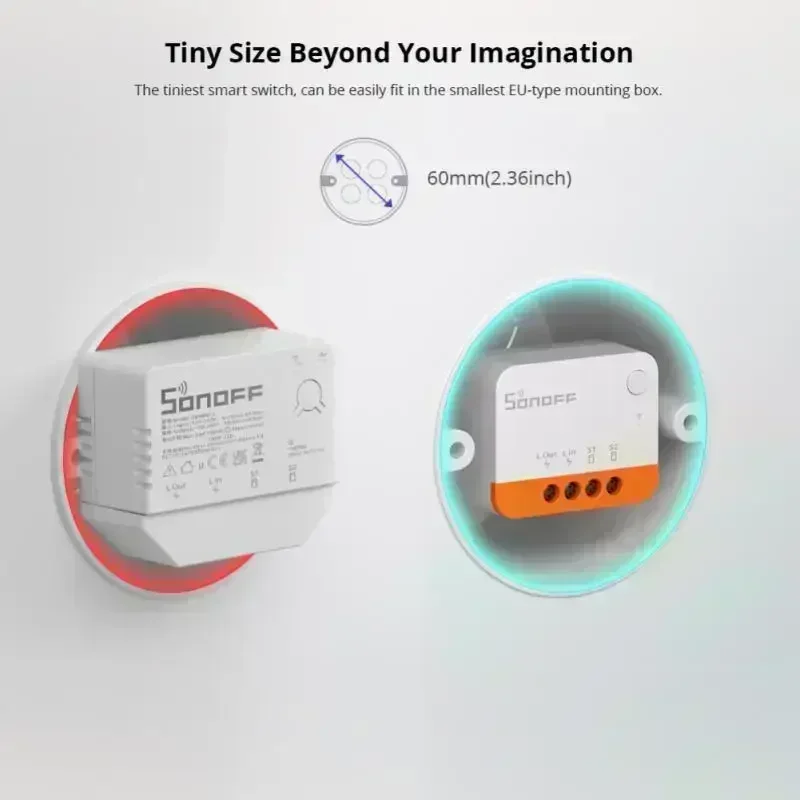 SONOFF ZBMINI L2 Zigbee Smart Switch Mini L2 Zigbee Zbminil2 No Neutral Wire Two-Way Control Required 1-Gang  Alexa Google Home