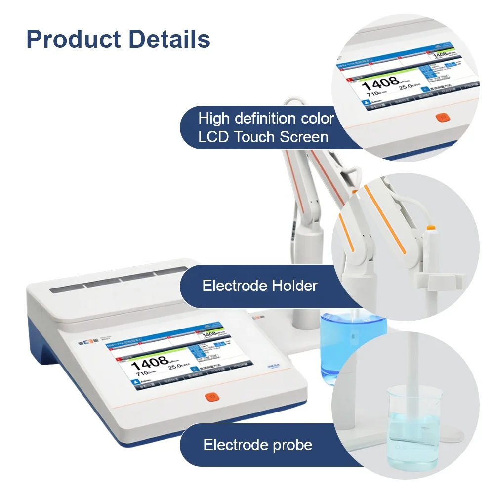 2026 Professioneller medizinischer Labor-Desktop-Tester, digitales Wasserqualitäts- und Säuremessgerät, Leitfähigkeitsmessgerät für den Laborgebrauch