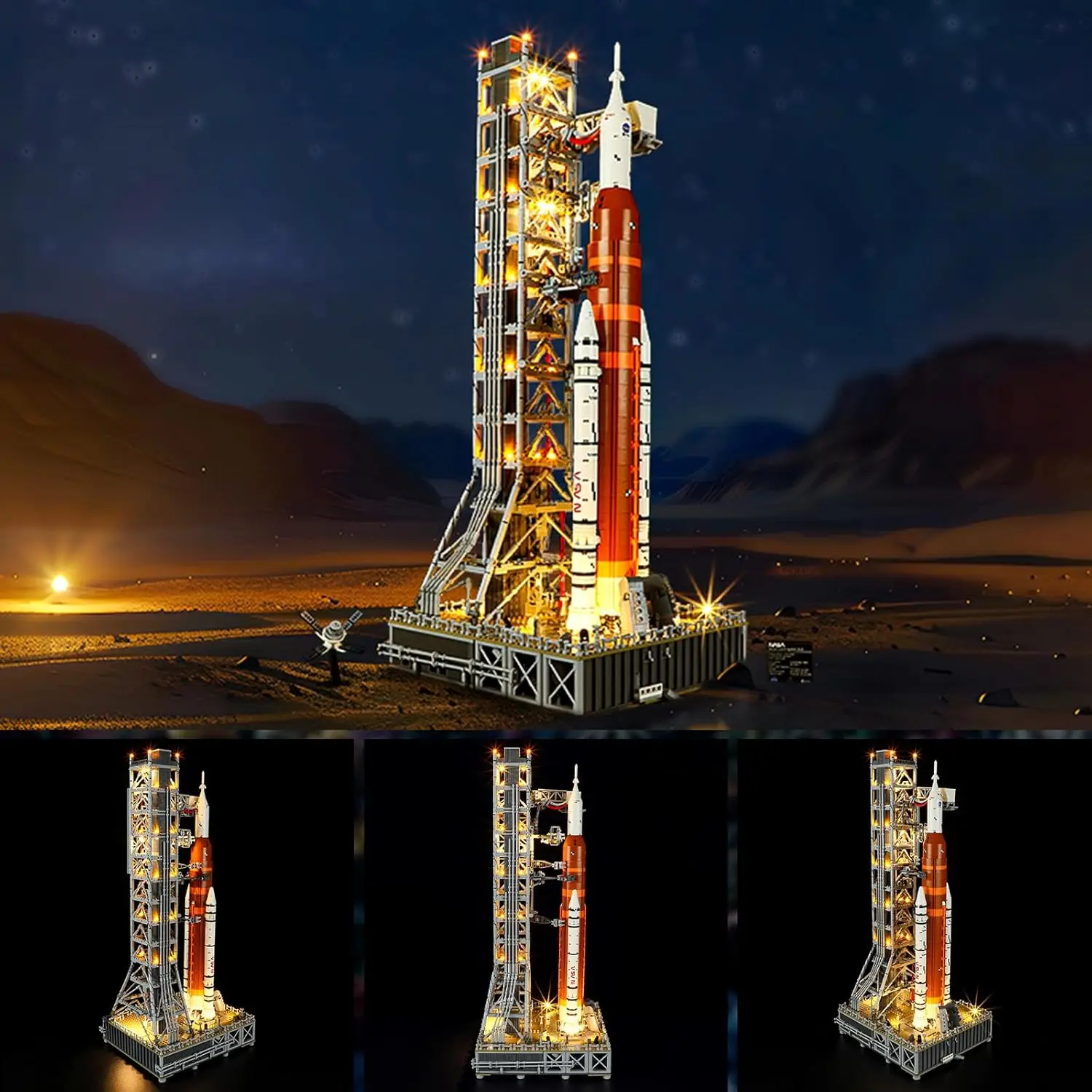 Hprosper LED-licht voor 10341 NASA Artemis Space Launch System decoratieve lamp met accubak (exclusief bouwstenen)