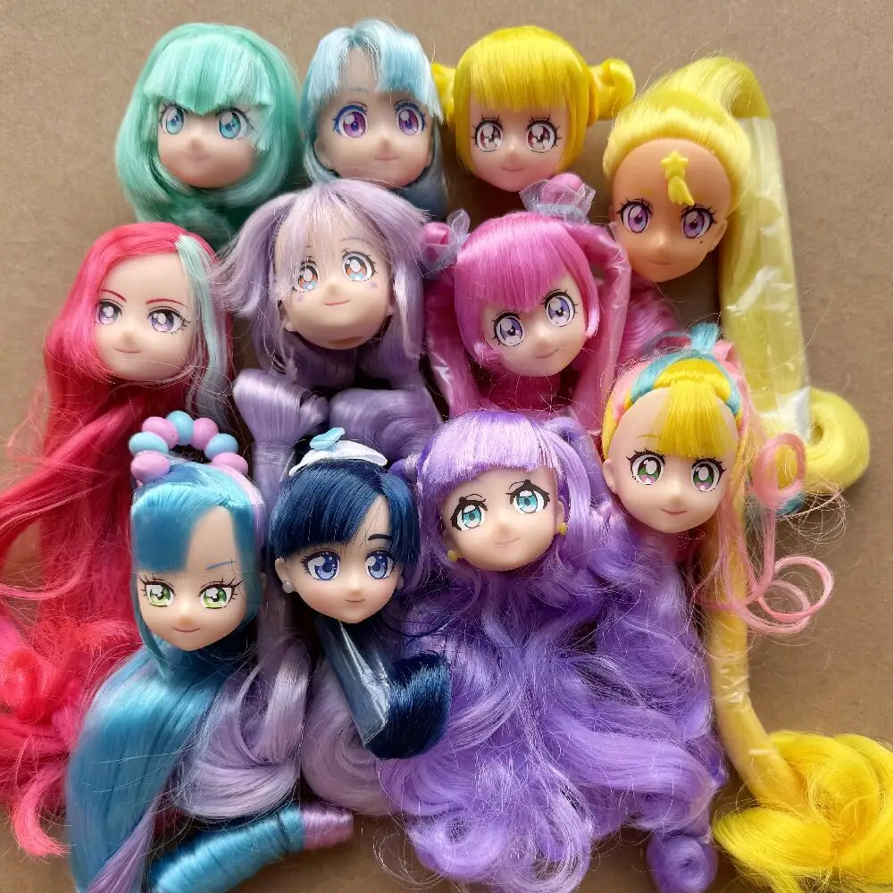 1/6 figuras de Anime cabeza de muñeca Licca Chan cabezas de muñeca sólido Jenny niñas niños cabeza niños DIY juguetes regalos de cumpleaños