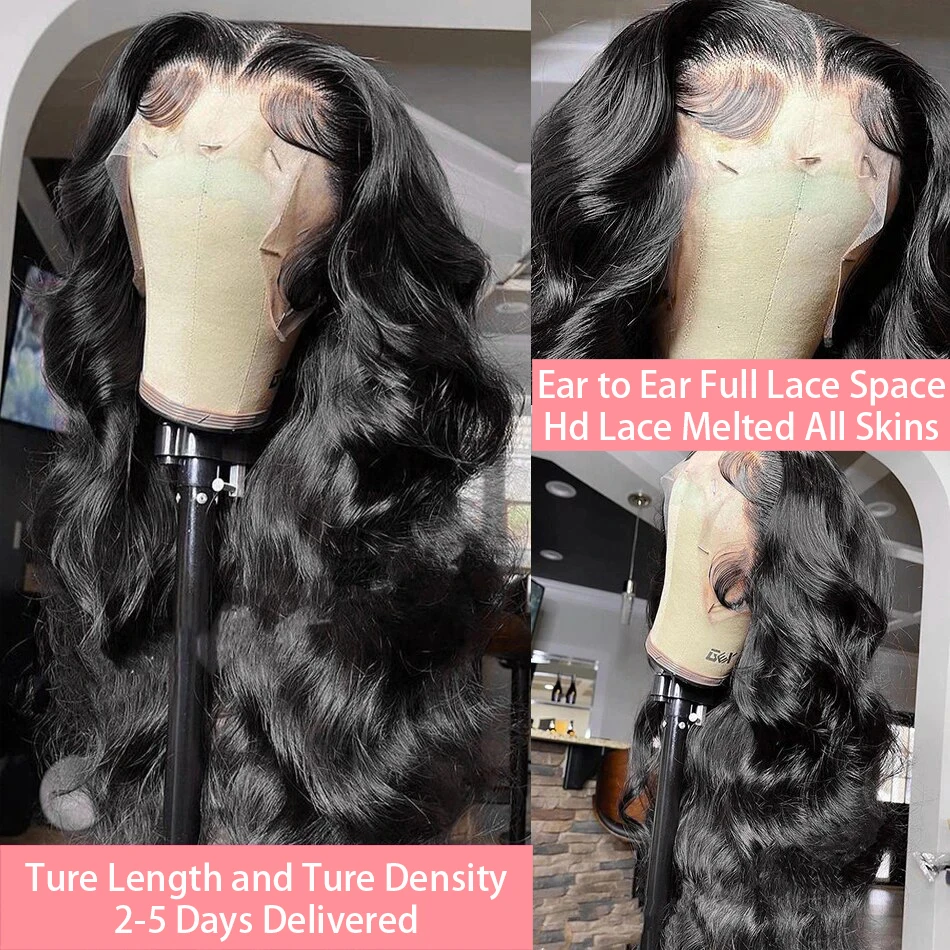 13x4 13x6 الجسم موجة الدانتيل الجبهة الباروكات البرازيلي ريمي 100% الشعر البشري قبل قطعها 230% الكثافة متموجة 4x4 الدانتيل الشفاف شعر مستعار أمامي #3