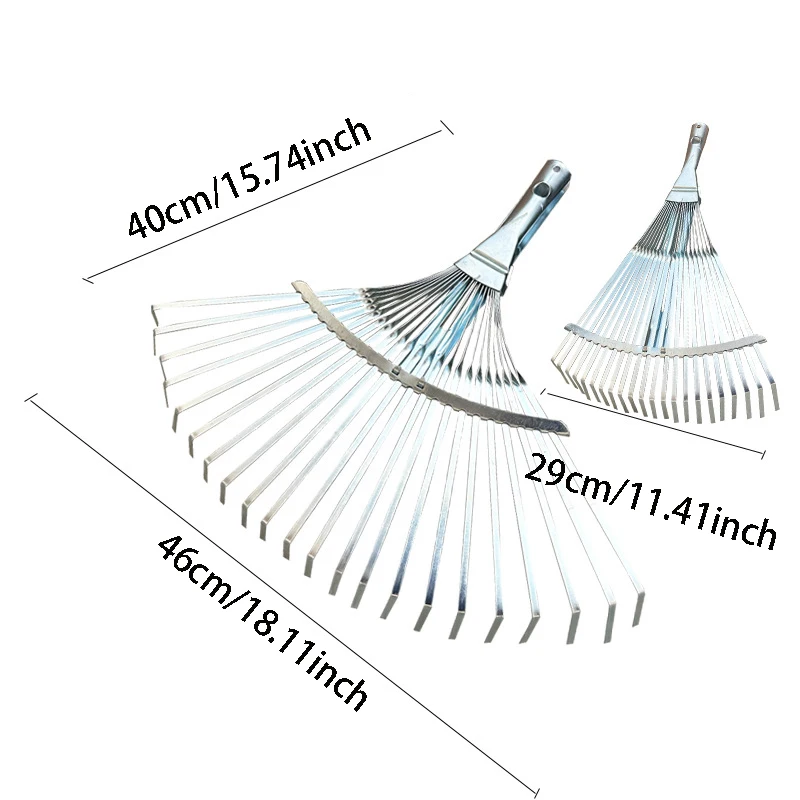 1pcs Adjustable Garden Rake Expandable for Efficient Leaf Cleanup Lightweight and Rake for Lawn and Garden Use for Tasks