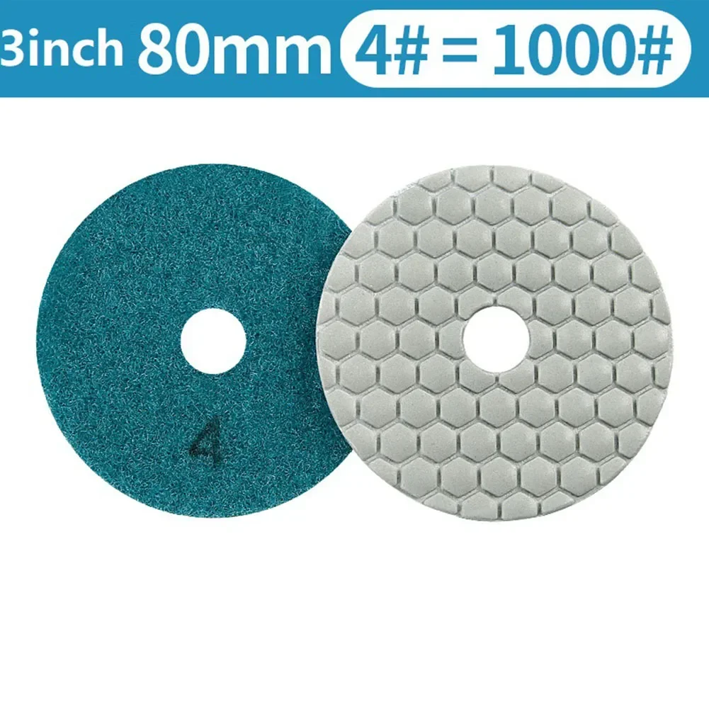 4 Inch 80mm A Grade Dry Polishing Pad Type Flexible Diamond Polishing Pad For Granite Marble Stones Sanding Discs