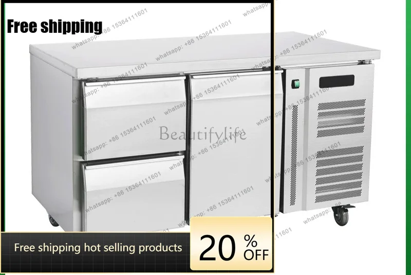 Factory Direct HOT Workbench Freezer Stainless Steel Air Cooled Baking Bench Foreign Trade Export