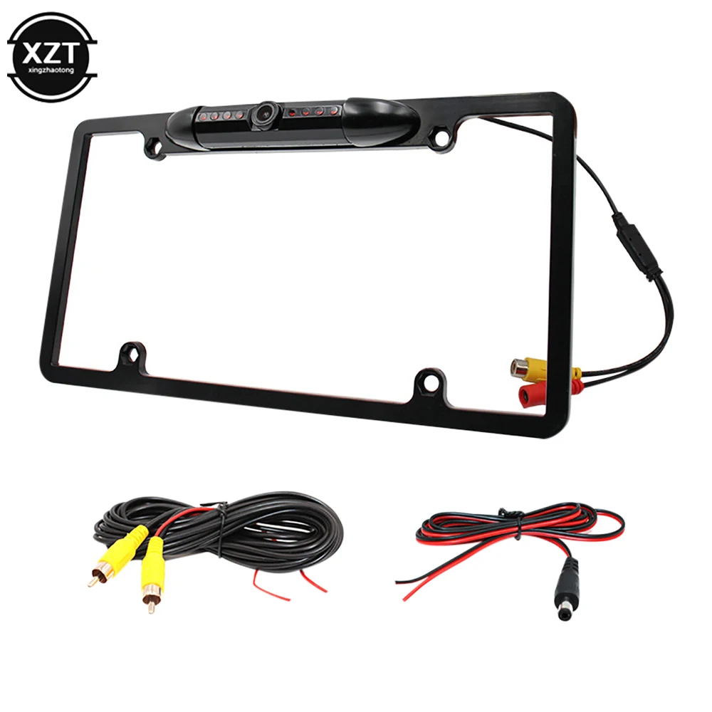 

American License Plate Frame Backup Camera CCD HD Night Vision Reversing Rear View Camera for Car/SUV/Truck/Van/RV