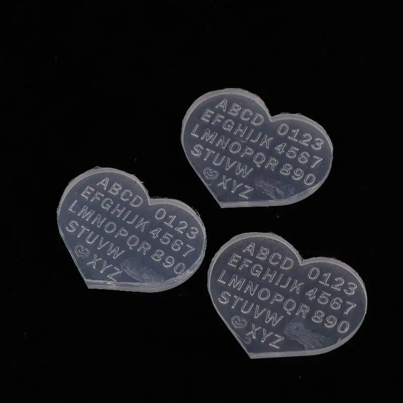 1/3PCS Resin Art Decoration Universal English Letter Design Nail Silicone Mold Earring Necklace 3D UV Epoxy Resin Mold DIY Tools