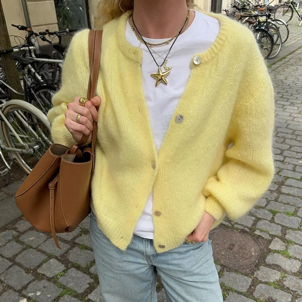 Tuularose Frauen Herbst Strickjacke Fashion Solid Casual Taste Stricken Top Grundlegende Büro Dame Streetwear 2025, Neue Frauen Pullover