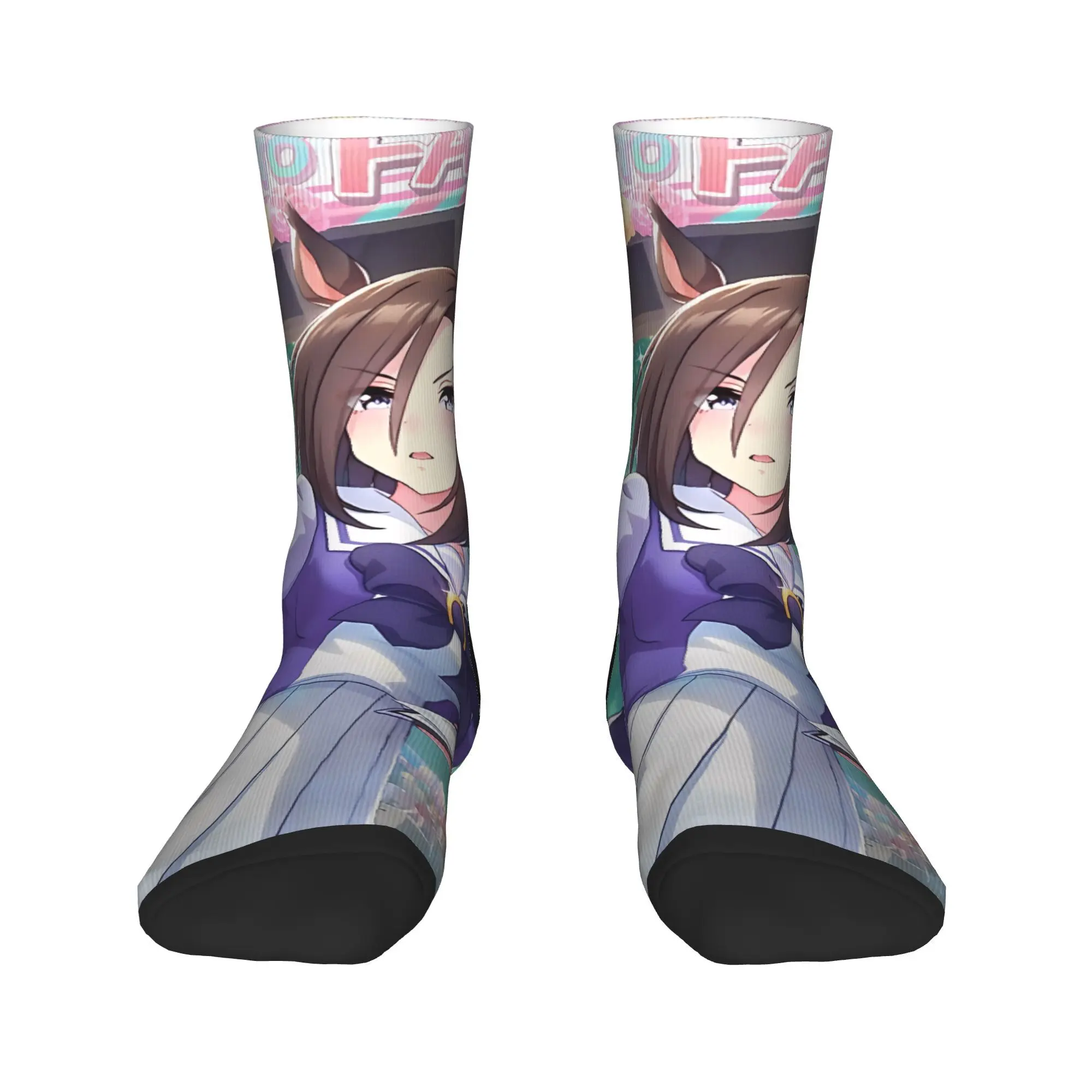 Uma Musume Pretty Derby Anime Socks  Novelty Stockings Winter Non Slip Women Men Socks Breathable Graphic Running Sports Socks