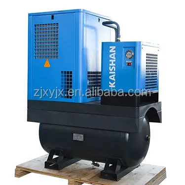 kaishan 7.5kw all in one tank mounted screw air compressor with dryer BKX7.5