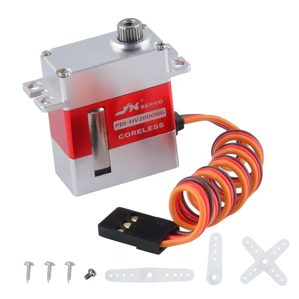 

Сервопривод JX PDI-HV2006MG 6,2 кг с металлической шестерней, полный цифровой сервопривод с ЧПУ без сердечника для радиоуправляемого планера 500-класса Heli Tail и перекосной пластины