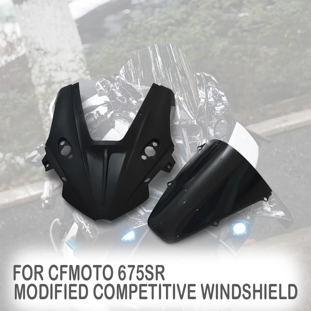 

For CFMOTO 675SR Windshield Competitive Retrofit New High Split Front Windshield Retrofit Motorcycle Accessory Fit CF 675 SR