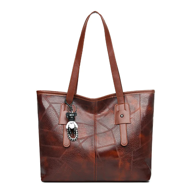 Trendy Women's  New Large Capacity Tote Bag with Horizontal Square Zipper Single Shoulder Handbag image 5