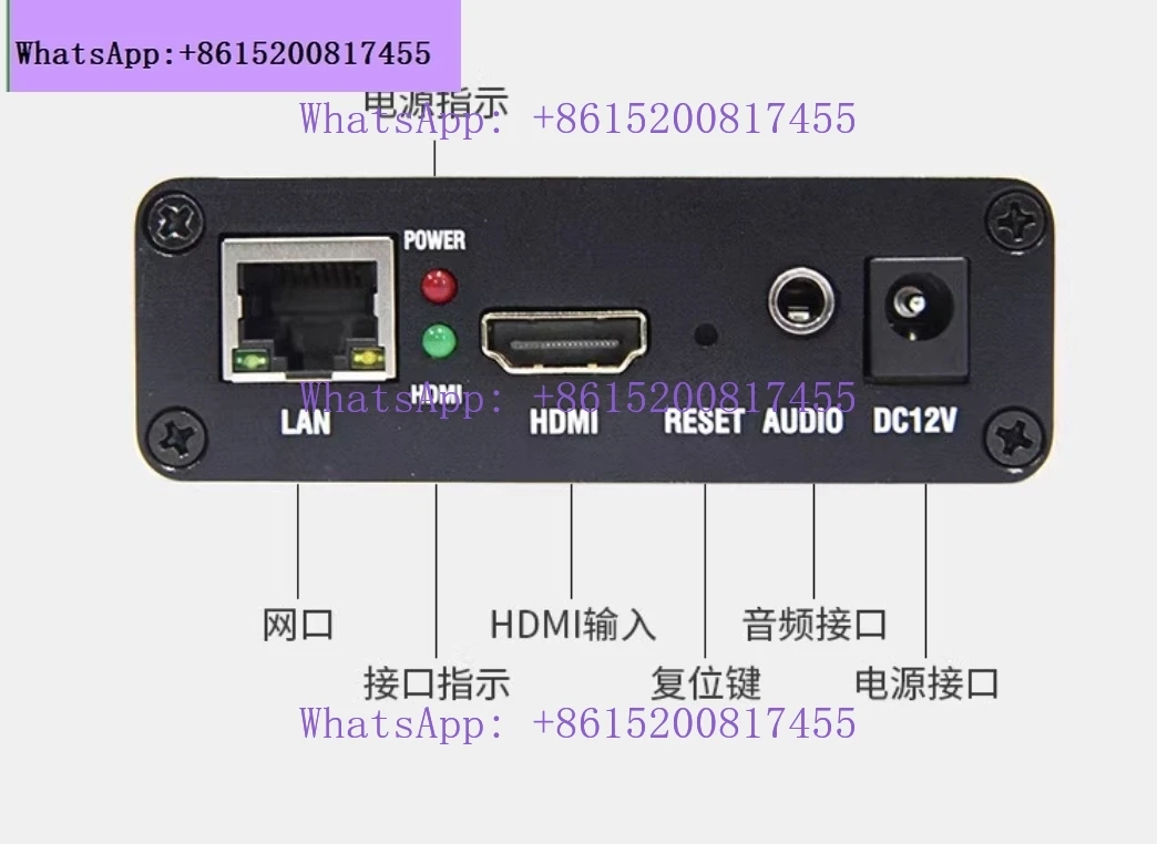 OTV-ENC1 Mini Video Streaming Media HD HDMI H.265 H.264 Wowza Facebook Youtube RTSP UDP RTMP HTTP SRT Network Encoder