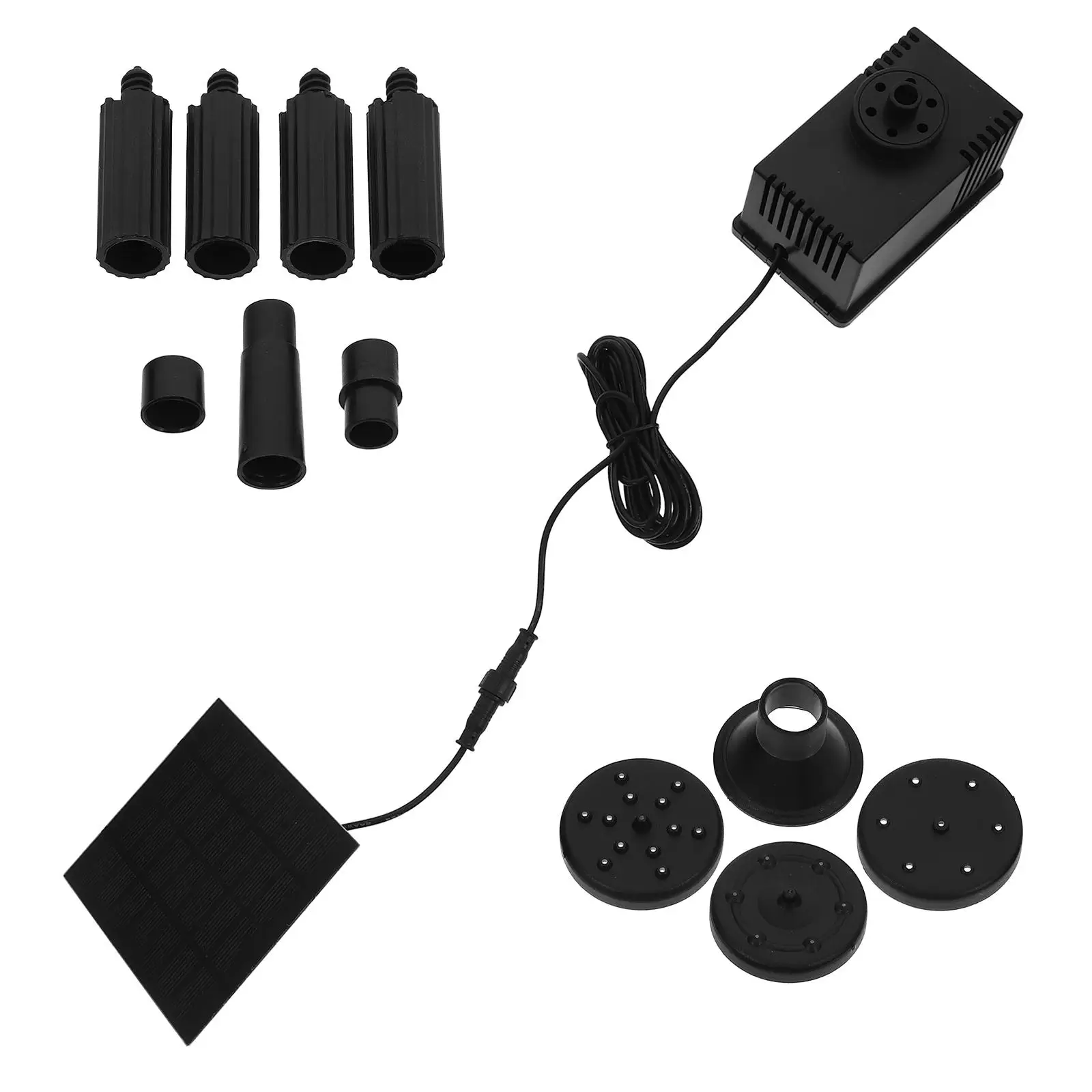 

Solar Fountain Pump 7V Powered Water Solar-powered Diving Pumps Black Floating Garden Pond Decorations Oxygen
