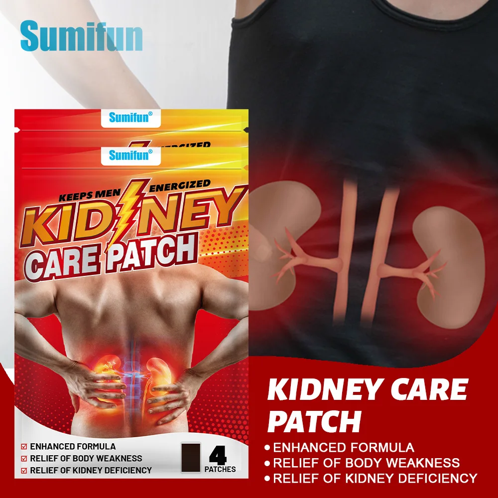 

4 Pcs Herbal Kidney Support Patch, Natural Vitality Enhancement for Couples, Non-Drug Intimate Wellness Stickers