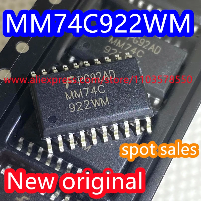 10PCS 100% Brand new original MM74C922WM MM74C922 74C922 package SOP-20 signal switch multiplex decoding chip IC