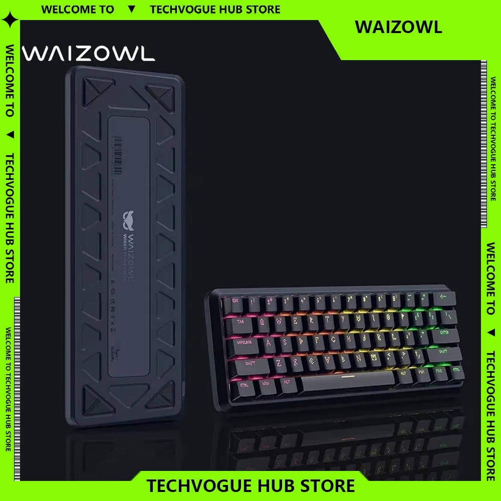 

New Waizowl Lightning60 Magnetic Switch Mechanical Keyboard Wireless Hot swap RGB Custom Gamer Keyboard PC Accessories Gifts