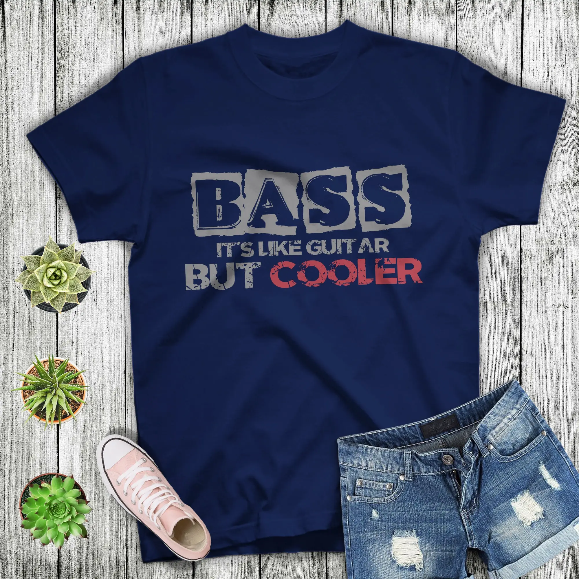 Bass It_s Like Guitar But Cooler T shirt