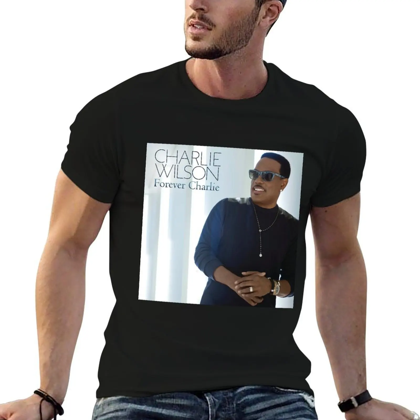 

Charlie Wilson forever charlie T-Shirt man t shirts for men t shirts for man pack cotton anime t shirts oversize T-shirt