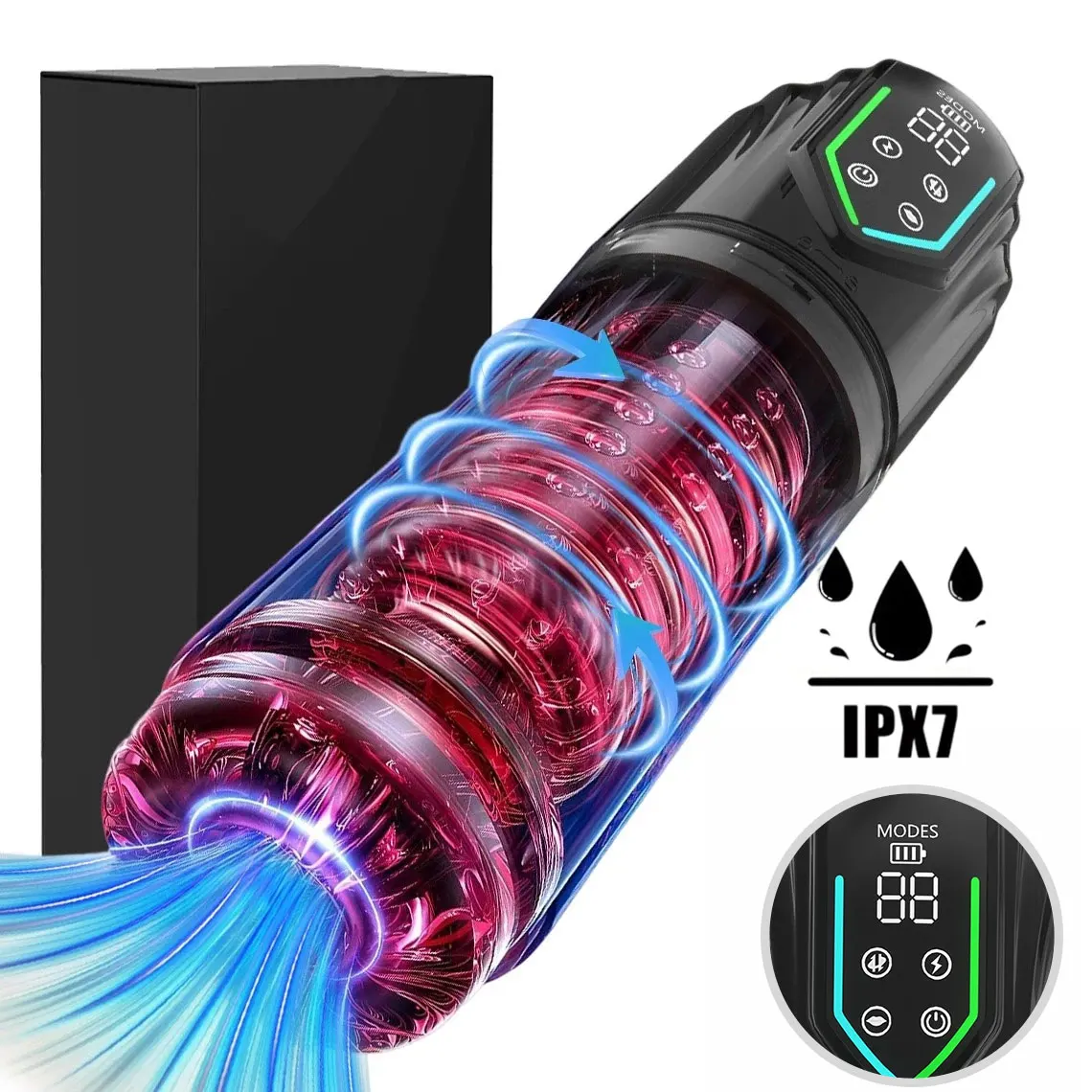 Male Automatic Masturbator Cup Penis Pump 7 Thrusting Rotating Vibrating Sucking Licking Modes Pussy Blowjob Sex Toys For Men view 6