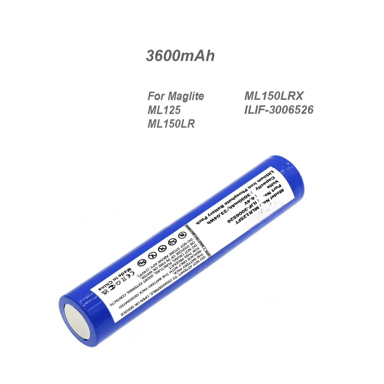 3600mAh Replacement Battery For Maglite ML125 ML150LR ML150LRX Flashlight ILIF-3006526
