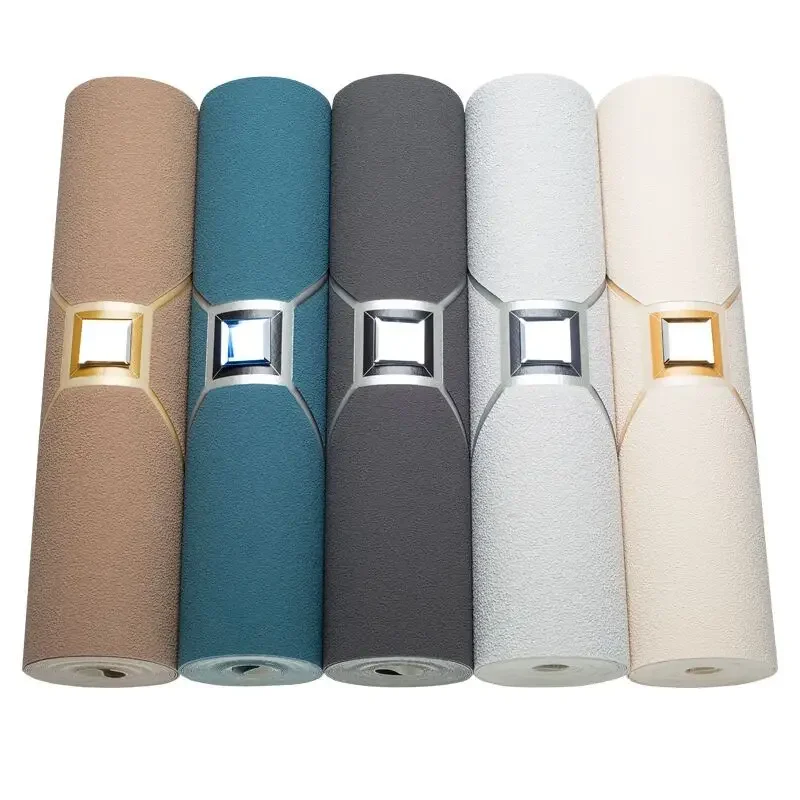 

2021 New Deerskin Velvet Wallpaper TV Background Wall Living Room Simple Diamond-Shaped Atmospheric Wallpaper Soft Bag