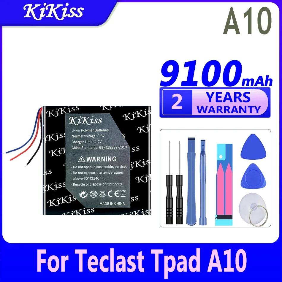 

Мощная батарея 9100 мАч KiKiss A 10 для Teclast Tpad A10 A10T A10S T10 T20 T30 T13 T15 M2, батареи для планшетов