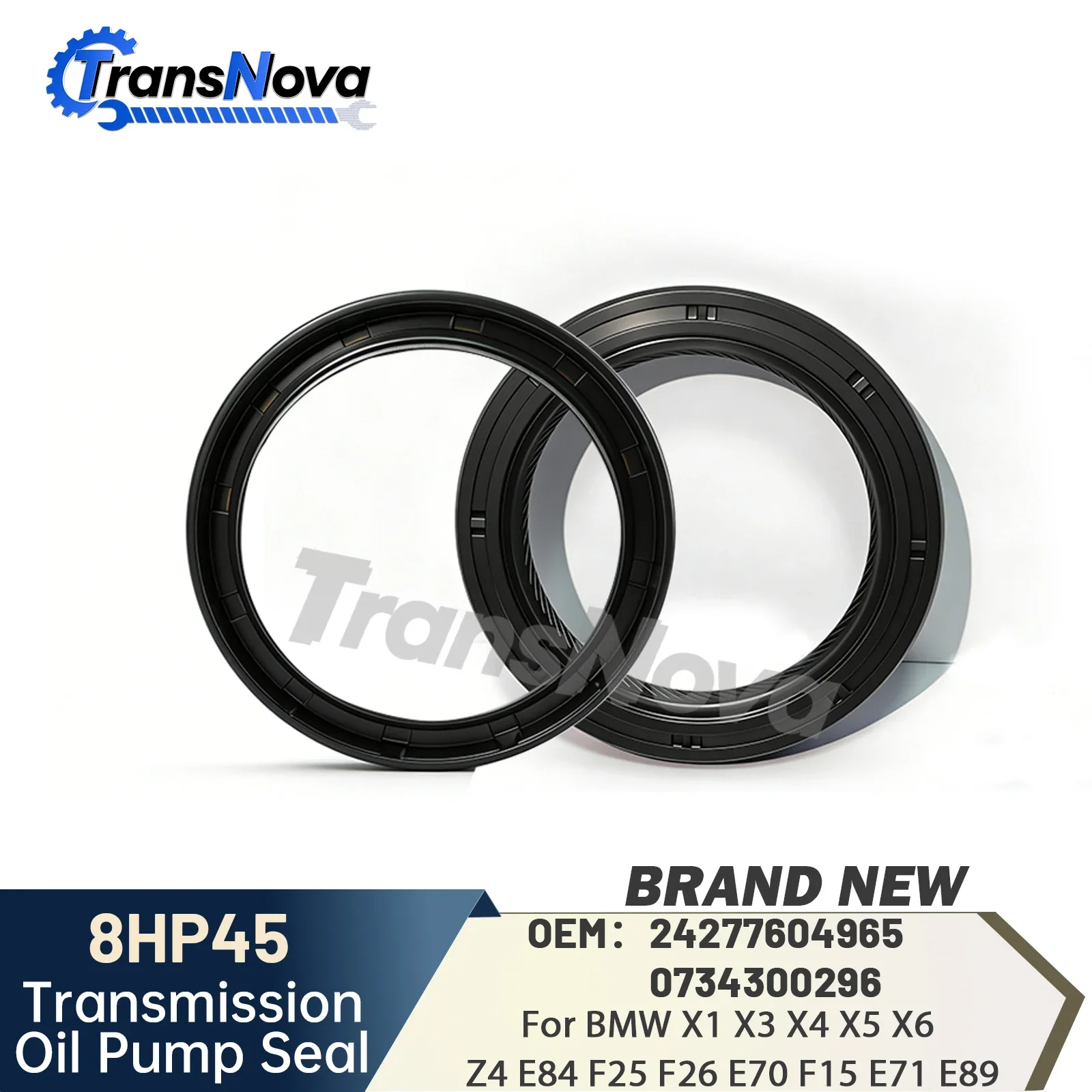 

Уплотнение масляного насоса автоматической коробки передач TransNova Pro 8HP45 24277604965 0734300296 для BMW X1 X3 X4 X5 X6 Z4 E84 F25 F26 E70 F15 E71 E89
