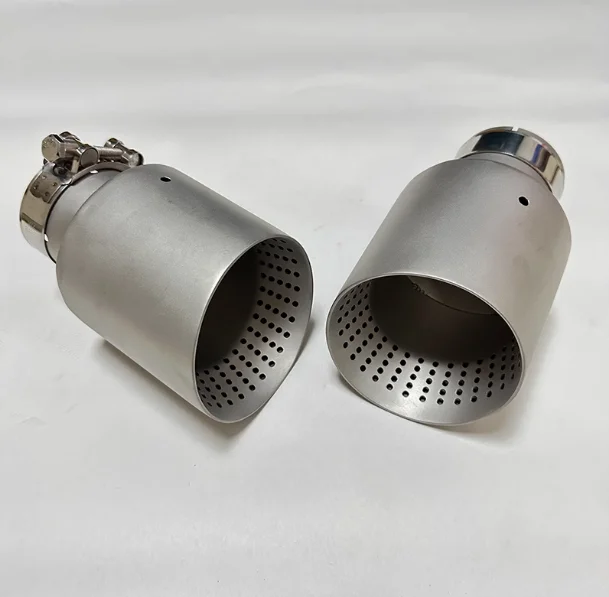 1pcs Exhaust Nozzle Matte Stainless Steel Large Diameter 89mm 101mm Open Car Muffler System Car Muffler Trim