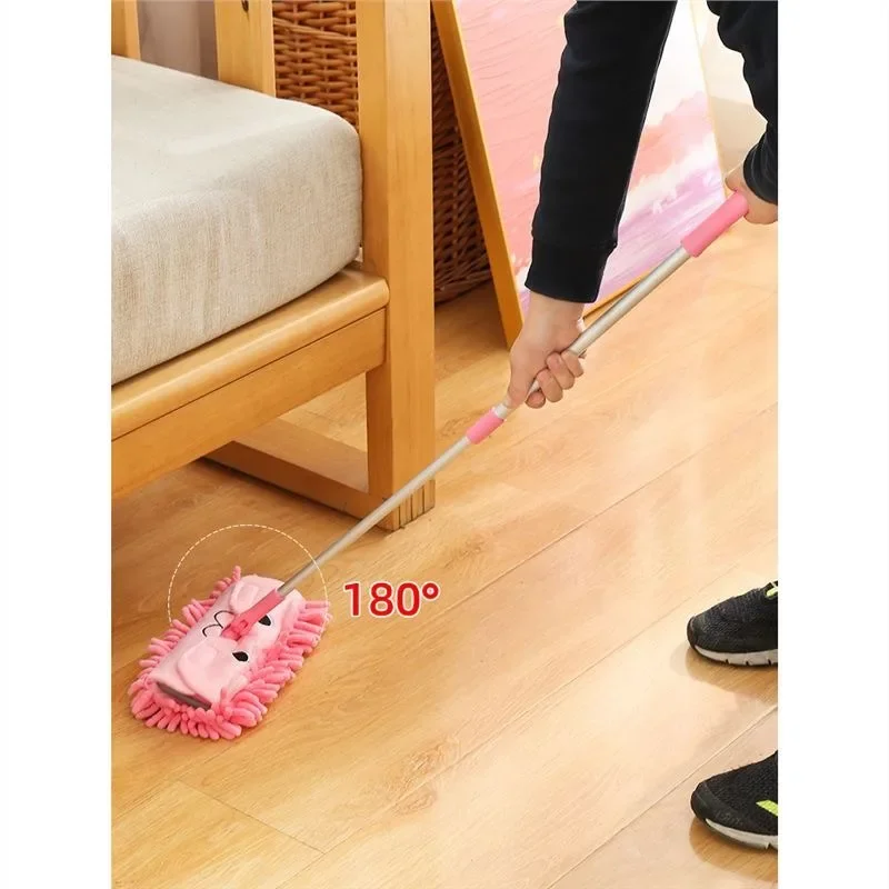 Children\'s Broom Dustpan Mop Set Mini Small Broom Corner Cleaning Baby House Playing Sweeping Toy Combination