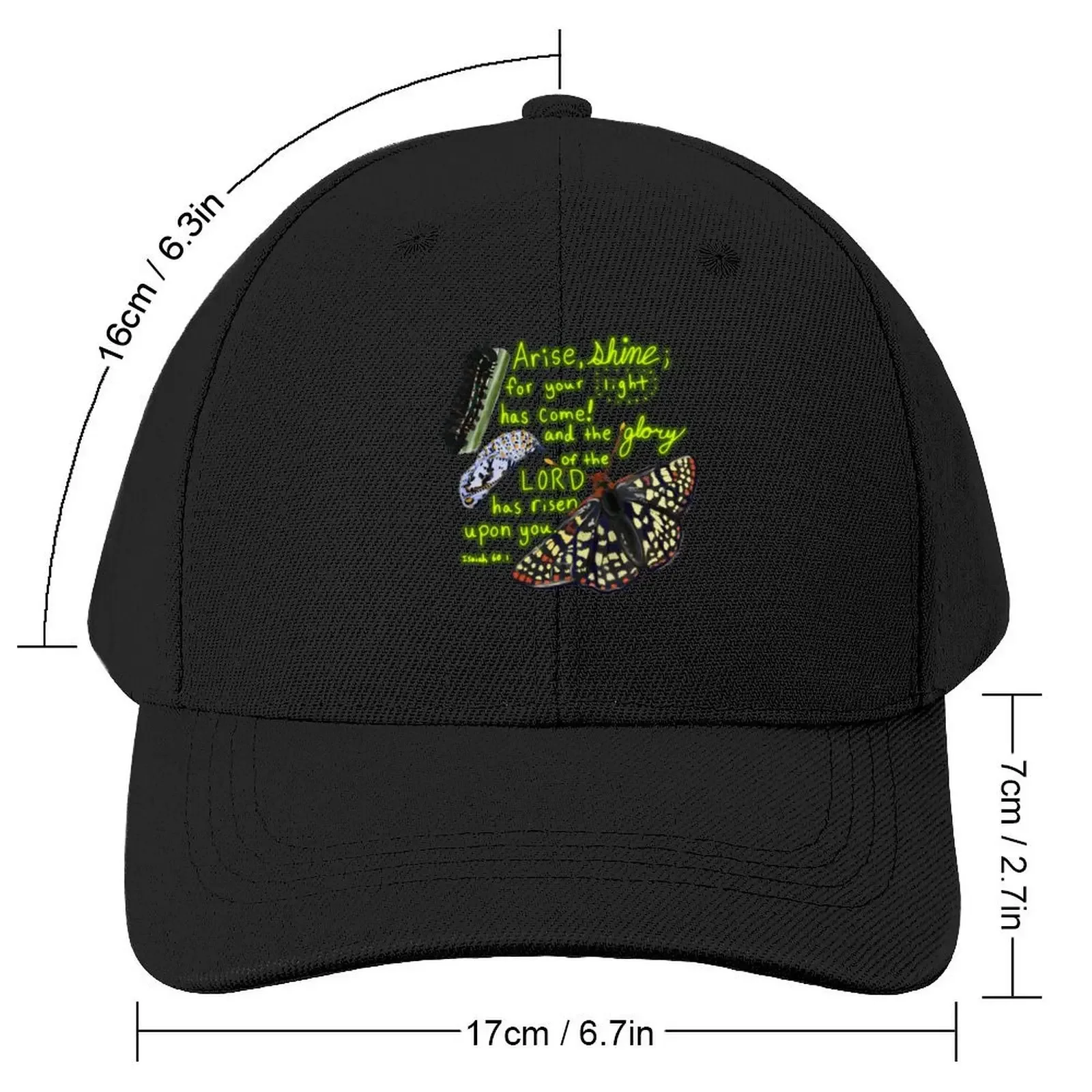 Chalcedon checkerspot Isaiah 60:1 Baseball Cap tea Hat Streetwear Women Hats Men's