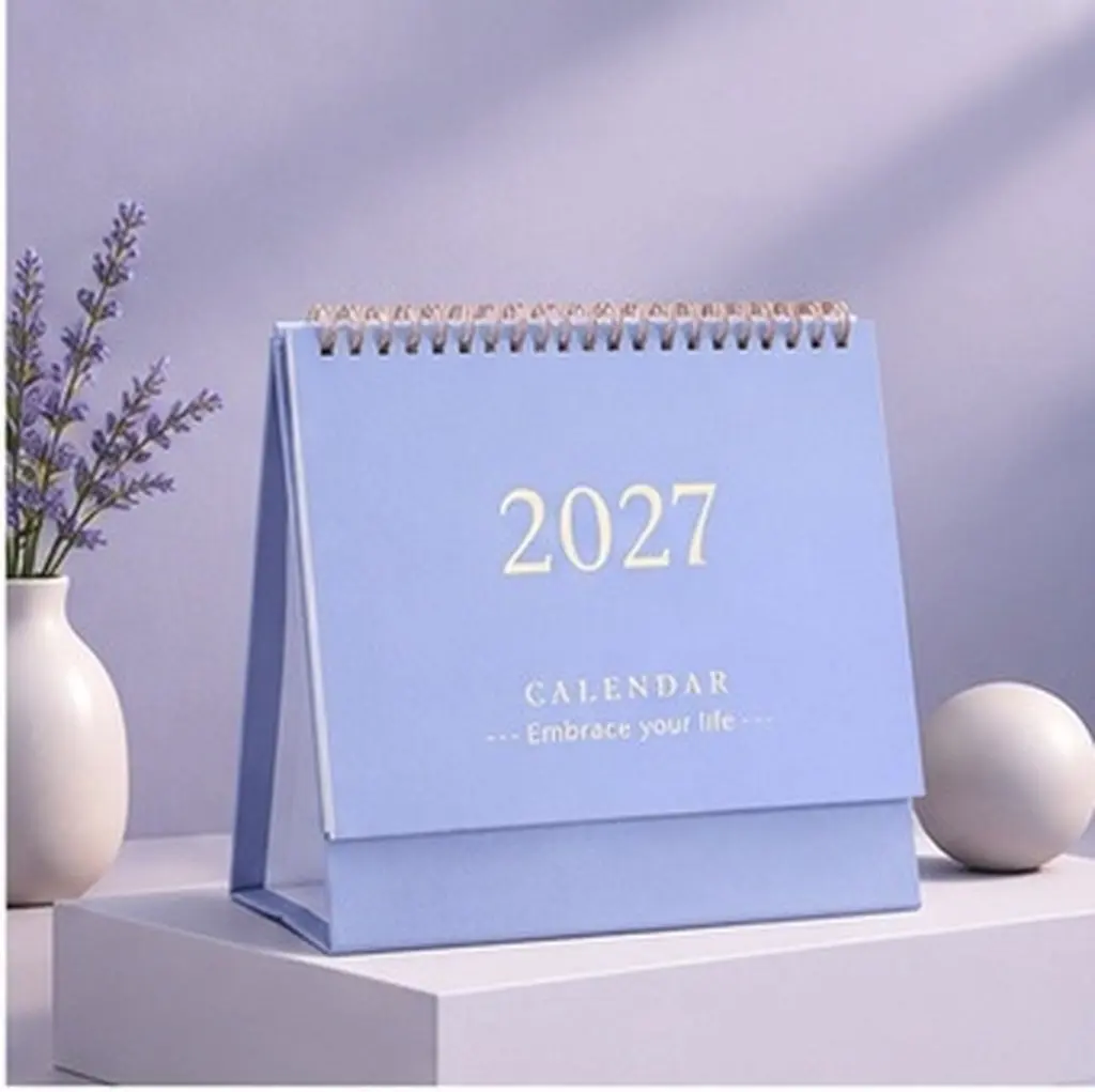2027 Desk Calendar July 2026 to Dec 2027 18 Month Academic Home Office School Desktop Monthly Flip Planner Habit Tracker Journal