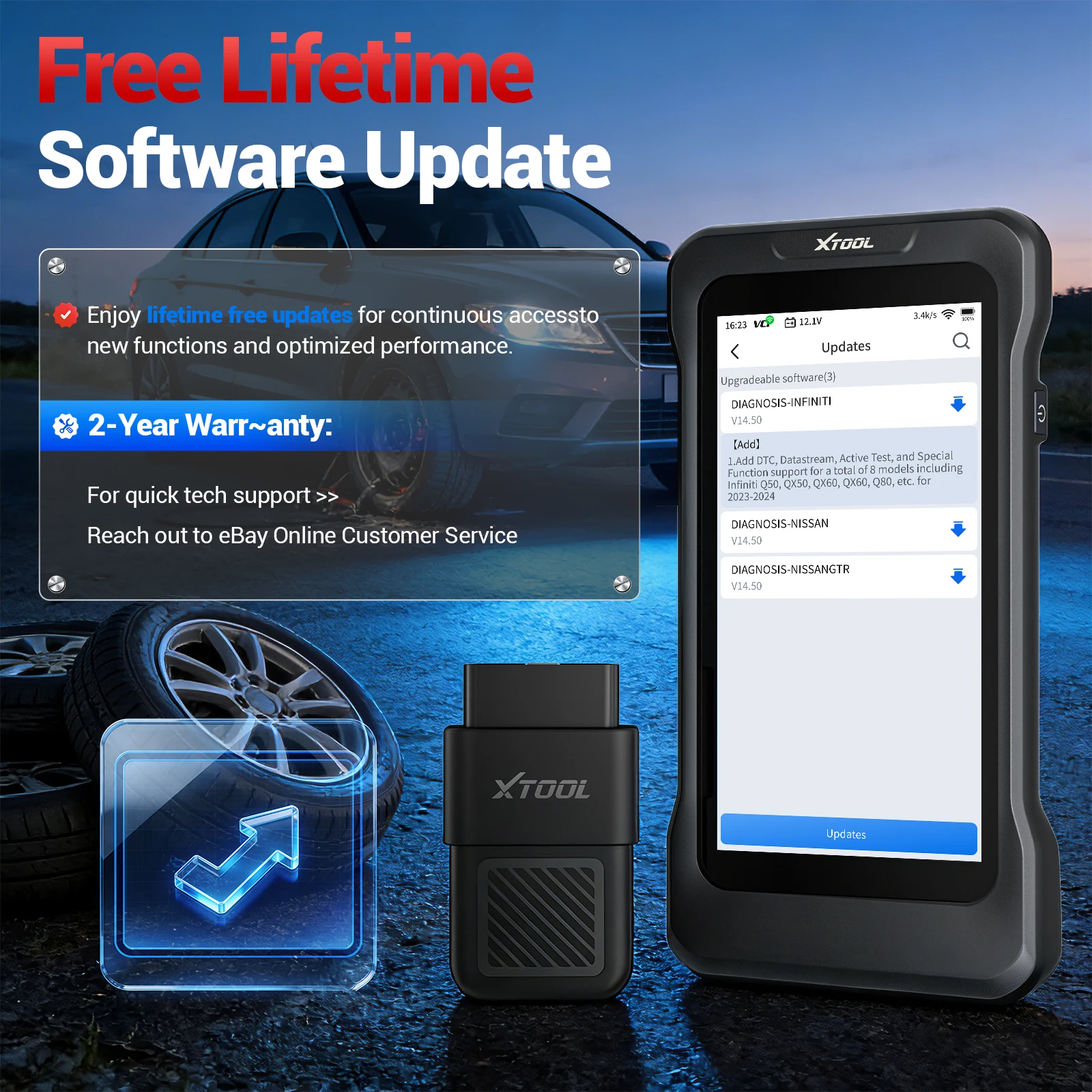 Escáner de Programación TPMS XTOOL TP300 2026, Herramienta de Diagnóstico Automotriz para 5 Sistemas, Verificación del Estado del Sistema TPMS con 8 Funciones de Reinicio, Actualización Gratuita de por Vida