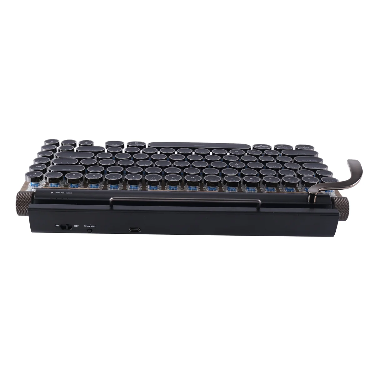 Retro Typewriter Keyboard 83 Keys Wireless Bluetooth Keyboard USB Mechanical Punk Keycaps for Desktop PC/Laptop