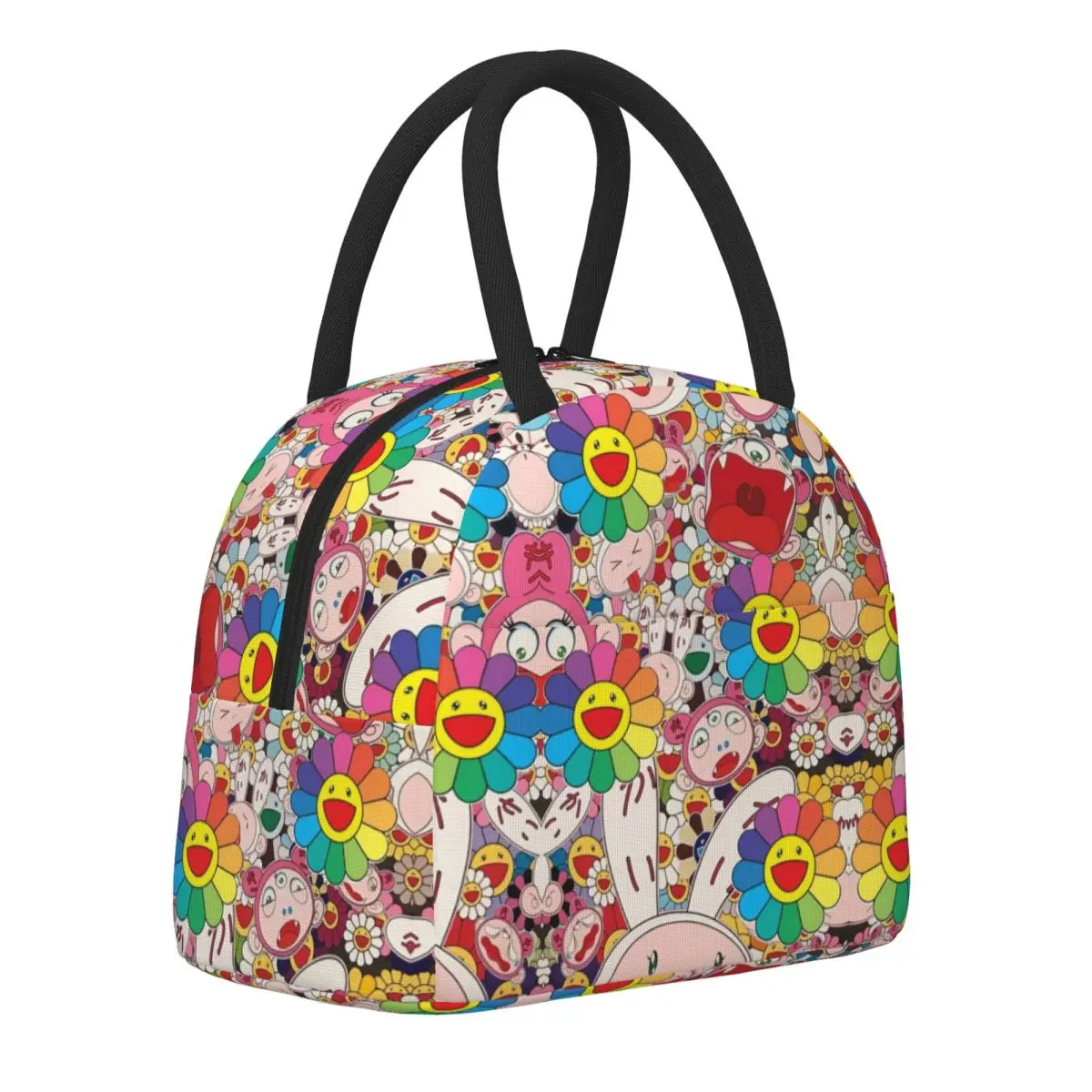 Takashi-Murakami Lunch Bag for School Waterproof Picnic Thermal Cooler Insulated Lunch Box Women Kids Tote Bags