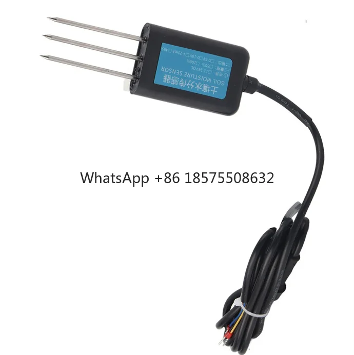 Single Soil Humidity Sensor Soil Moisture Transmitter RS485 Output Soil Tester 12-24V DC Measurement Range 0-100%