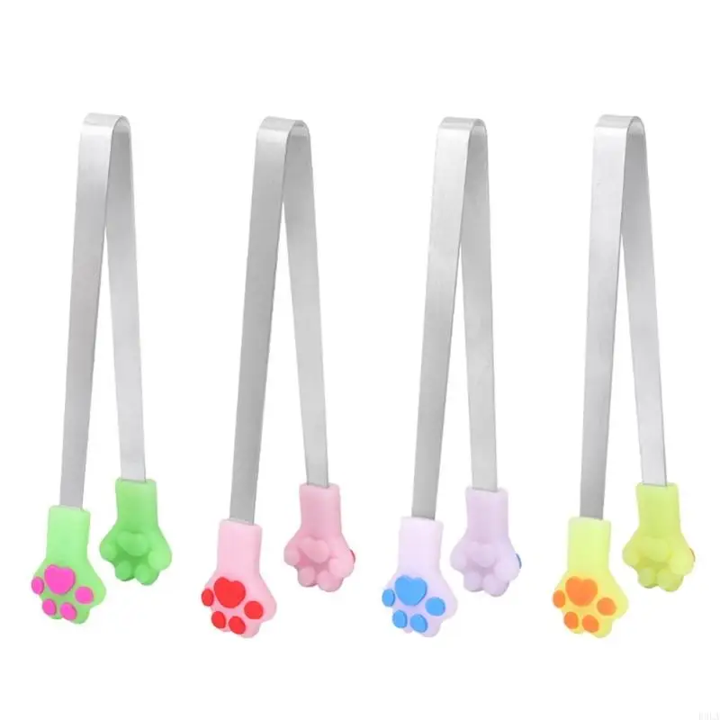 

2025 Новые 2pcs Cats PAWS Silicones Мини -щипцы для детей Идеально для подачи льда и угощений