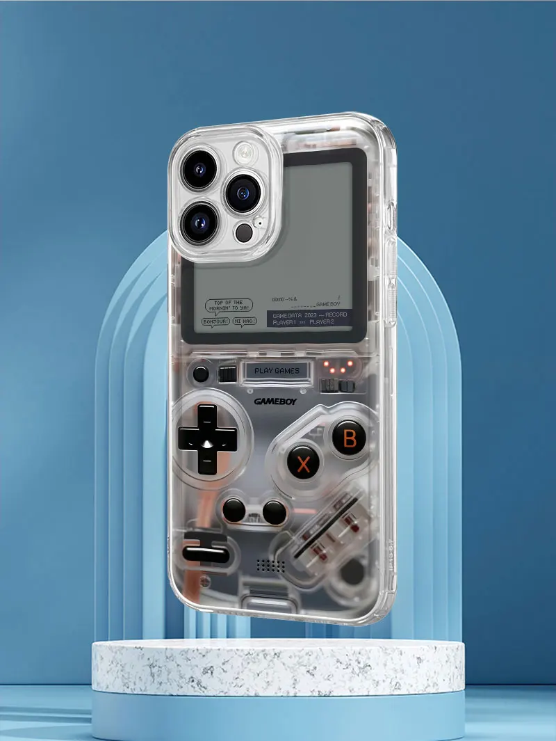 واضح PC لعبة آلة نمط جراب هاتف آيفون 17 16 15 زائد 14 13 12 11 برو ماكس X XS XR 6 7 8 غطاء خلفي شفاف #5