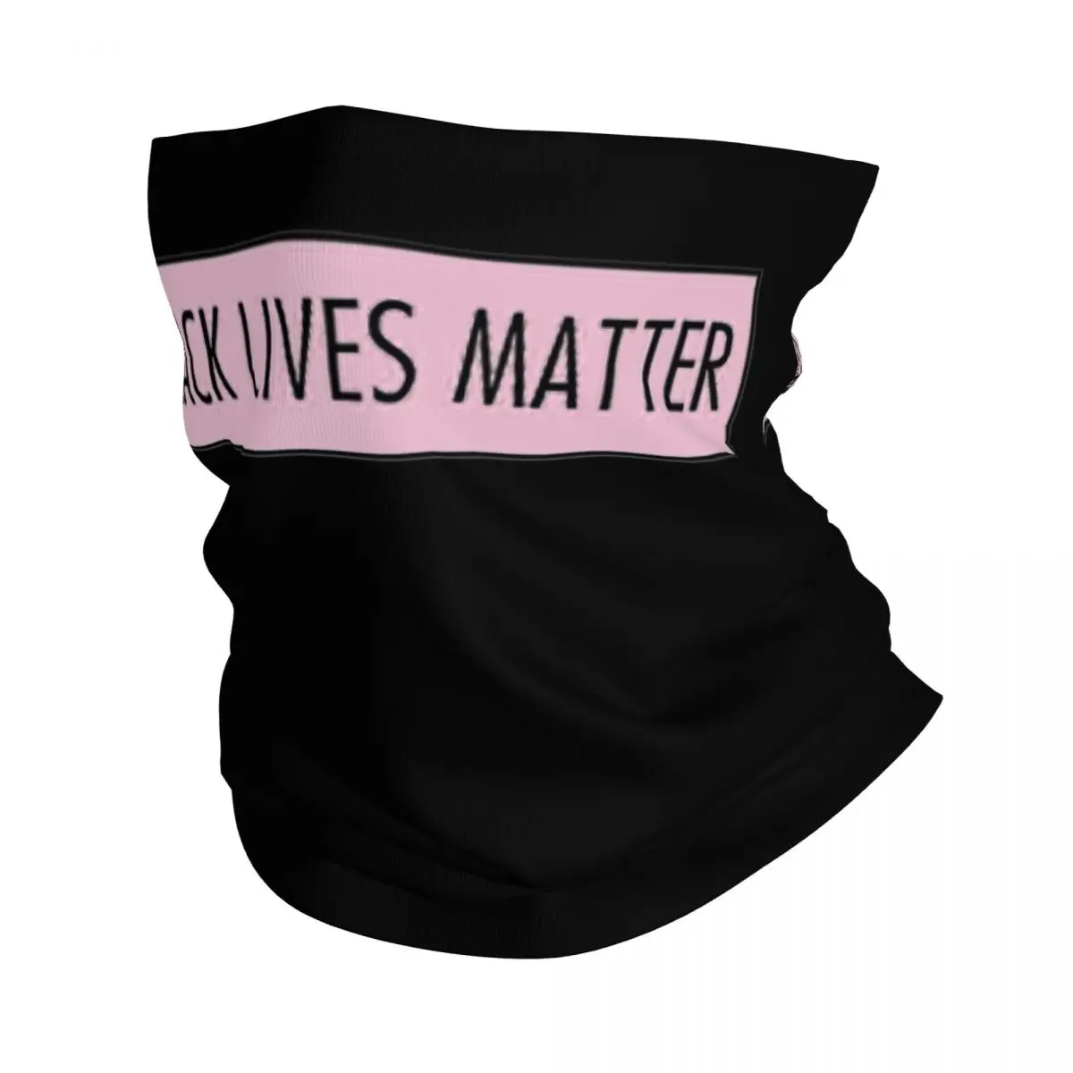 Black Lives matter pink Bandana Neck Gaiter Printed Wrap Mask Scarf Multi-use Balaclava Hiking Fishing Unisex Adult Winter