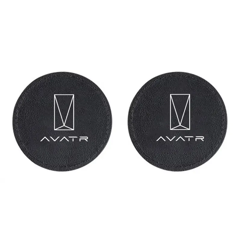 2Pcs Car Coaster Mats Water Cup Bottle Anti-slip Pads with logo For Changan AVATR 11 12 2024 2025 Car Accessories