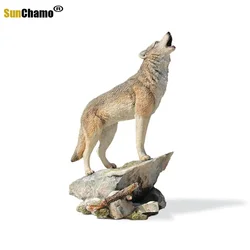 Wolf Art Collection Simulation Animal Model Home Resin Figurines Miniatures Decoration Crafts Accessories Decor for Living Room