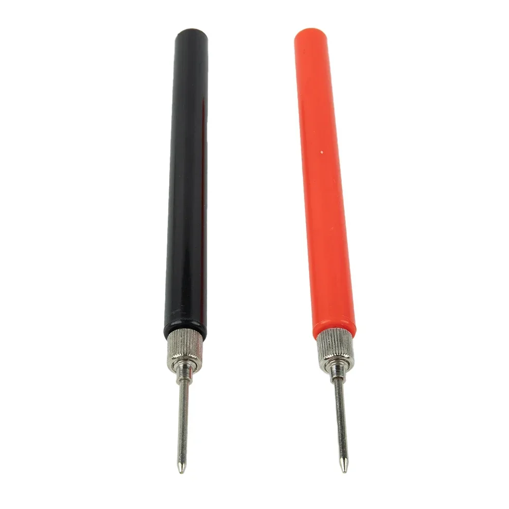 2PCS Multimeter Spring Test Probe Tip Insulated Test Hook Wire Connector Test Needles Electrical Test Probe Test Leads 128mm