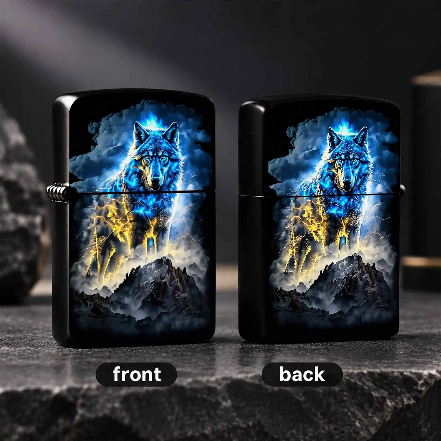 Creative Lightning Wolf Themed Lighter Cool Stylish Portable Accessory for Outdoor Camping Home Candles Lighting Ideal Unique Birthday Holiday Gift for Daily Multi-scene Application A Humorous And Interesting Lighter