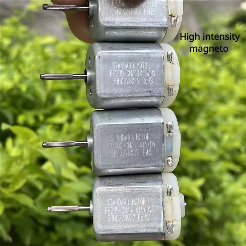 280 저출력 무소음 14.4V DC 모터, 가변 스위프 가전 기계, 플랫 토이 모터, 6V-12V