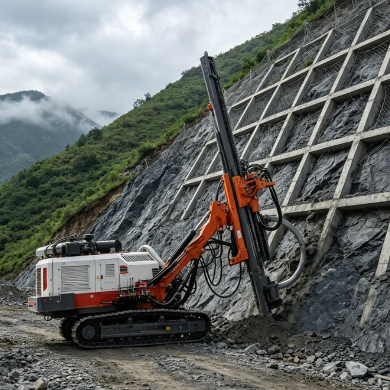 Hydraulic Crawler Drill Rig DTH Machine For Water Well Drilling Rock Quarry And Mining Equipment Heavy Duty Construction