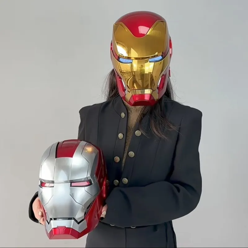 Marvel Iron Man MK50 MK5 1:1 Helmet Avengers War Machine Cosplay Electric Open English Voice Remote Control Toys Christmas Gifts