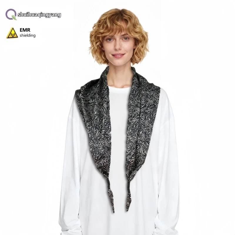 Recommended electromagnetic radiation protective 100% silver fiber underpant new energy scarf, Computer EMF shielding scarves