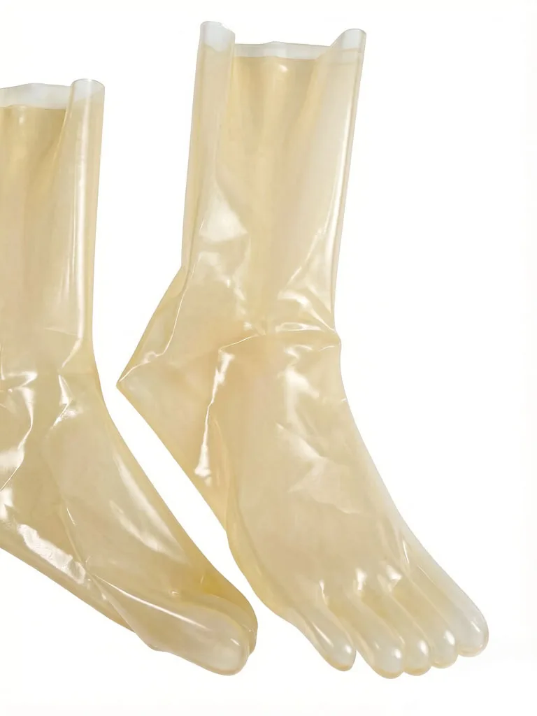 Image of Durchscheinende Gummi-Knöchelsocken Elastische Fünf-Fuß-Lange Socken