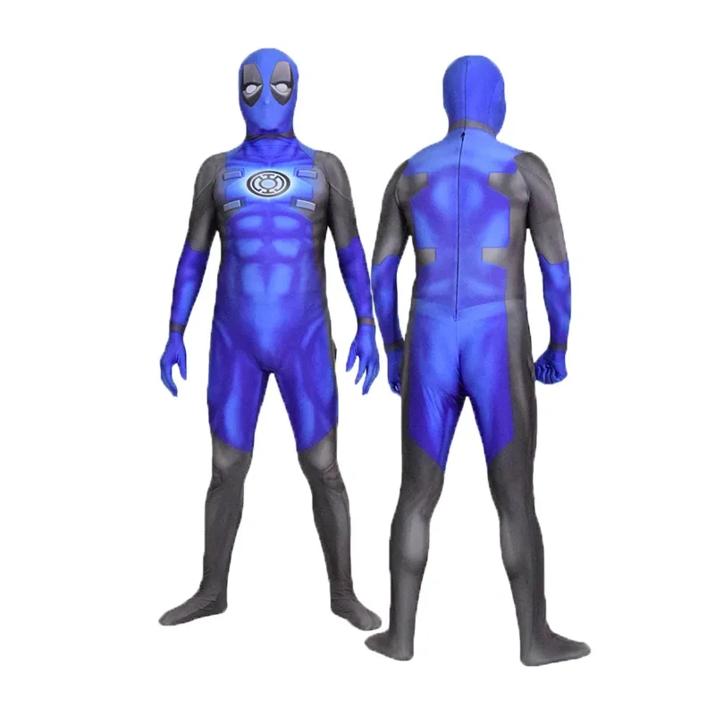 Halloween Deadpool Cosplay Costume Superhero Zentai Suit Men Boys Male Full Bodysuit  Adults Kids Jumpsuit