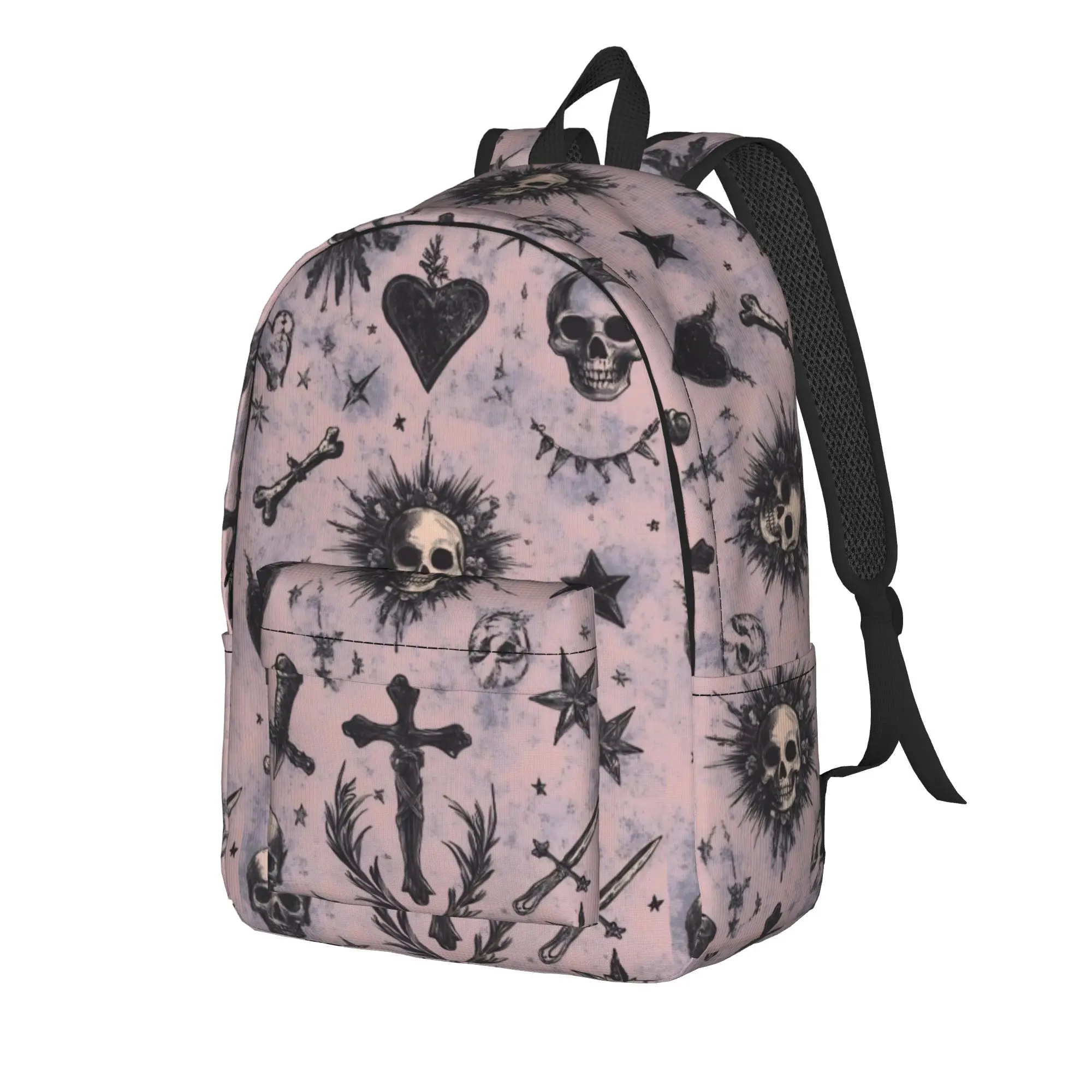 Halloween Gothic Teenage Backpack Outdoor High School Business Romantic Goth Daypack for Men Women Laptop Canvas Bags